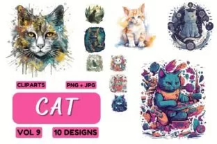 ADORABLE KITTY CLIPART BUNDLE